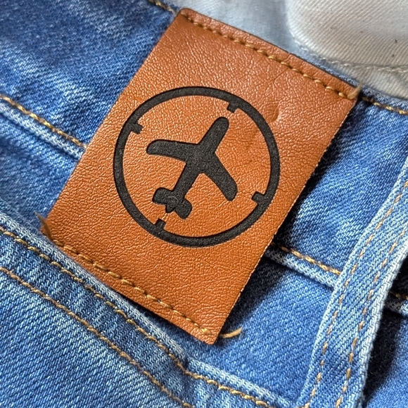Aviator Travel Jeans for Women‎ | Vintage Indigo Slim Straight Leg Denim Sz 30 - Picture 7 of 10